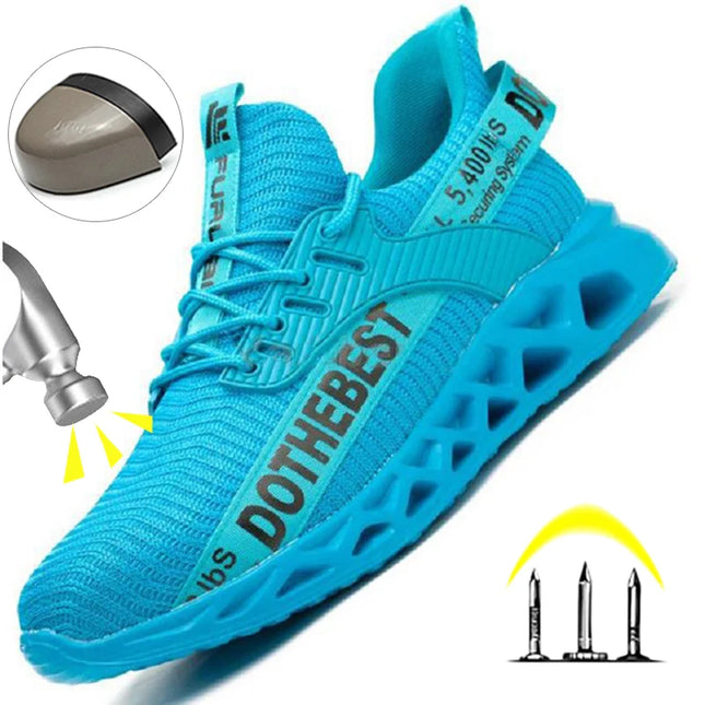 Anti-puncture Safety Shoes With Steel Toe Work Shoes Men Women Lightweight Safety Work Boots - view 2