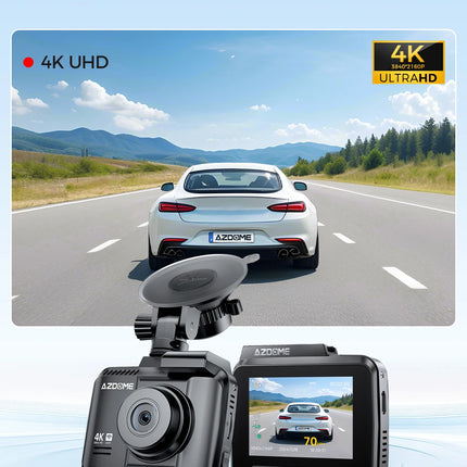 AZDOME Dash Cam GS63H 4K Built-In GPS Wi-Fi Dash Car Camera with Starvis 2.4" Screen WDR Night Vision Car DVR Parking Monito