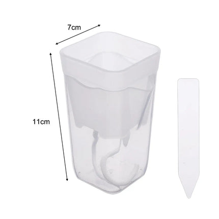 Transparent Flower Plant Pot Self Watering Planter Drainage Holes Seedling Propagation Container Household Garden Accessories