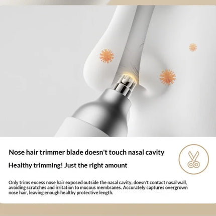 2 in 1 Electric Nose and Ear Hair Trimmers Men Electric Shaver Trimmer Groin Trimmer Nose Hair Trimmer with Light 3D Arch Head