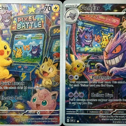 5Pcs Pokemon crayon style Zeraora Lucario Gengar Raboot holo cards Pokemon gift Art Pokemon flash card gift