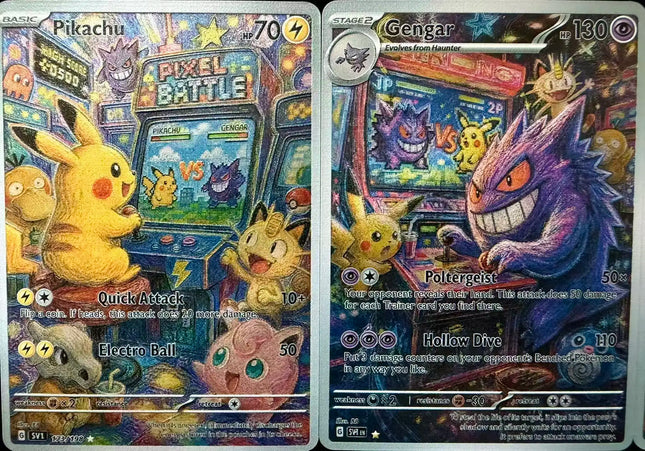 5 Stück Pokémon Buntstift-Stil Zeraora Lucario Gengar Raboot Holo-Karten Pokémon Geschenk Kunst Pokémon Blitzkarten Geschenk