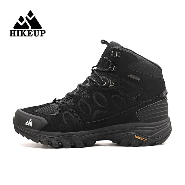 HIKEUP High-Top Men Hiking Boot Winter Outdoor Shoes Lace-Up Non-slip Sports Casual Trekking Boots - view 2