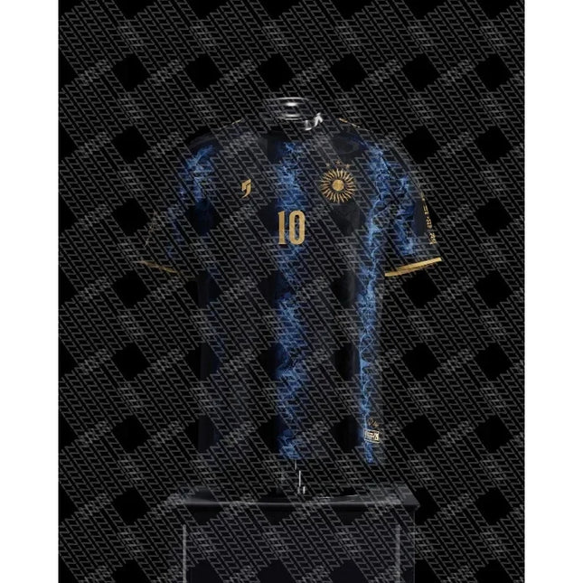 2026 La Pulga Messi Herren-Trainingsfußballtrikot Kurzarm Das argentinische Trikot Nr. 10 Atmungsaktives, schnell trocknendes Fußballtrikot