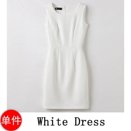 Women Casual 2 Pieces Set 2024 New Fashion Lantern Sleeve Jacket + White Dress Suit Office Ladies Business Blazers Skirt Set