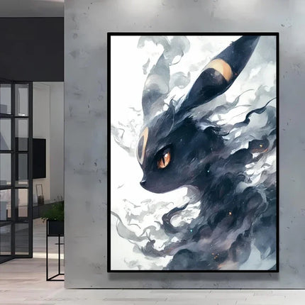 Stylish Pokemon Umbreon Decorative High Quality Canvas Painting Available in Multiple Sizes Suitable for Different Home Spaces