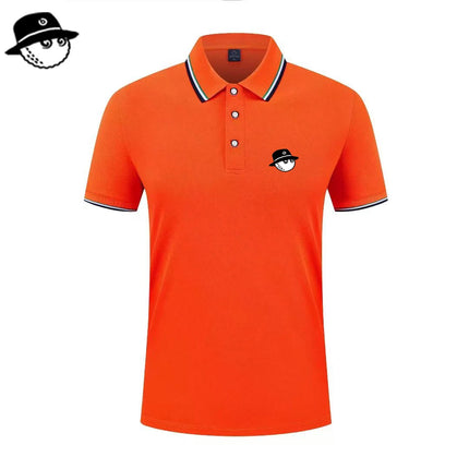 Men Summer Fashion Slim Fit Sport Short Sleeve 100% Polyester Polo Shirt Fake Pocket Decoration Casual Sport Golf Polo Shirt