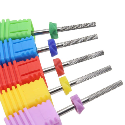 1Pcs Safety Nail Drill Bits,3/32" Tungsten Carbide Cuticle Drill Bits,Two Way Rotate For Nail Bed File Dead Skin Nail Prepare Cl