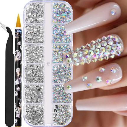 12Grids Mini Caviar Beads Nail Art Decorations Metal Gold/Silver Micro Ball Nail Charms Magnetic Pen 0.5~3mm Ball Nail Jewelry