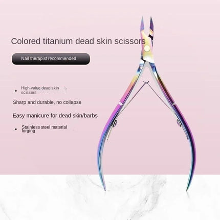 Colorful Nail Cuticle Nipper Clipper 1 Pcs Colorful Scissor Plier Dead Skin Remover Clear Nail Art Tool for Beauty Salon