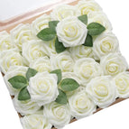 Milky white / 25PCS no box leaves
