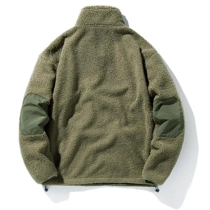 New Fashion Men Winter Fleece Warm Pullover Jackets Half Cardigan Coats Quality Male Loose Sports Casual Coat Sweatshirts Size 5