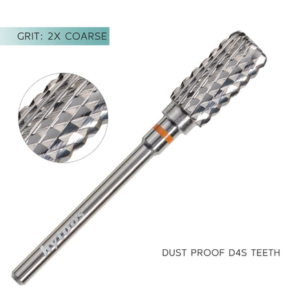 HYTOOS Safety Nail Drill Bits 13mm Barrel Dust Proof D4S Right-handed Carbide Drill Bits for Nails Electric Manicure Drills Tool