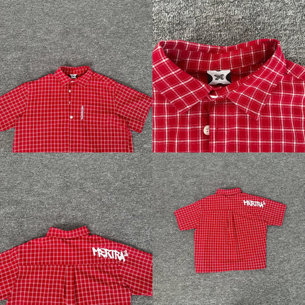 Red Mertra Shirts Men Women  Pure Cotton Casual Short Sleeve Oversized Daily T-Shirts