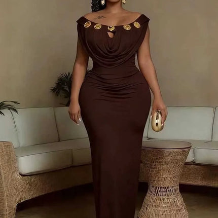 Evening Dress for Parties High Waist Slim Fit Bohemian Dress Chic Woman Wedding Invite Off Shoulder Sexy Long Dresses Elegant