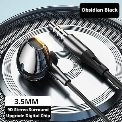 USB-C&3.5mm Headphones HiFi Bass Stereo Volume Control Headset In HD Mic Wired Earbuds For IPhone15-17/Samsung - product imag