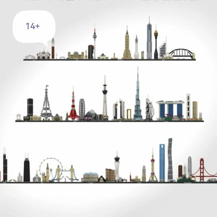 In stock Berlin Venice Tokyo London Shanghai San Francisco Chicago City Building Blocks Adult Children Toys Gifts