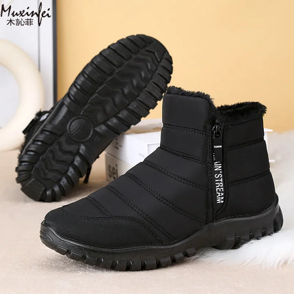 Winter Men Ankle Snow Boots Waterproof Non Slip Shoes for Men Casual Keep Warm Plush Plus Size Couple Footwear Chaussure Homme