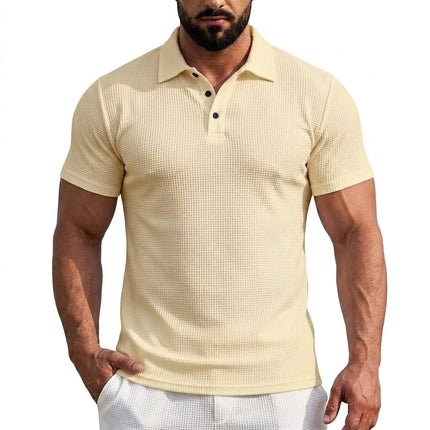 Ice Silk Short Sleeve T-Shirt Man Summer Lapel Solid Polo Shirt Gym Man Lightweight Streetwear Polo Quick Dry Shirts for Men Tee