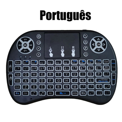 2.4G Air Mouse with Touchpad Keyboard i8 Arabic French Spanish Russian Backlit Mini Wireless Keyboard for PC - product image