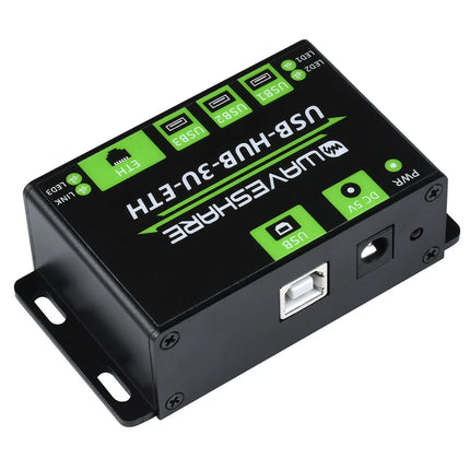 Waveshare Industrial Grade Multifunctional USB HUB Extending 3x USB Ports + 100M Ethernet Port Stable And Smooth