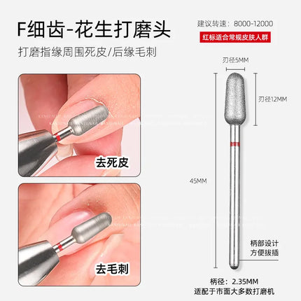 KANIU 1PCS Tungsten Steel Nail Drill Bits Hand Care Nail Removal Buffing Head For Nail Removal Shaping And Filing In Nail Salons