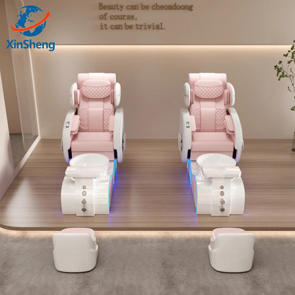 XinSheng Pedicure Chair Salon Chairs SPA Furniture Back Massage Chair Pedicure Stool Nail Sofa Couch Foot Bath Foot Soaking