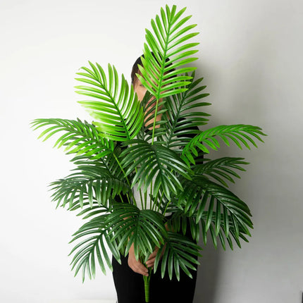 Large Artificial Palm and Monstera Branch - image 2