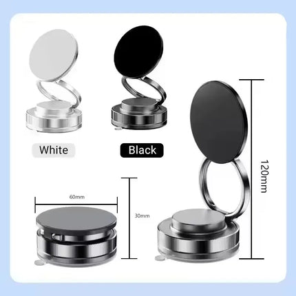2026 New Vacuum Magnetic Phone Holder for Car - Suction Cup Phone Mount for MagSafe, 360° Rotatable Portable Strong Magnet Stand