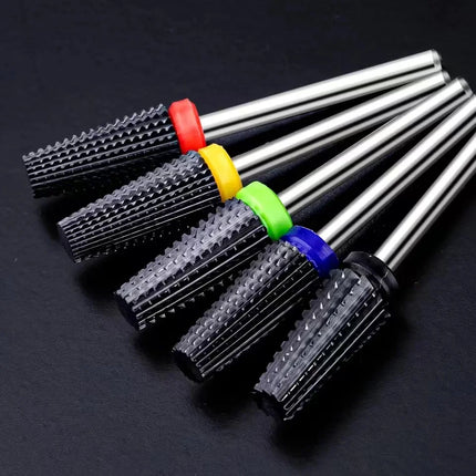 Black Ceramic Nail Drill Bit For Electric Drill Machine 3/32" Shank Milling Cutter Fast Remove Acrylic Or Hard Gel