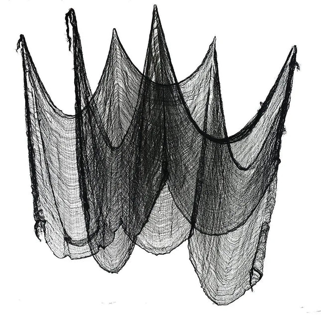 Black Halloween Gauze 72X186 Cm Creepy Cloth Black Netting Spider Web Decor Halloween Horror House Party Decoration
