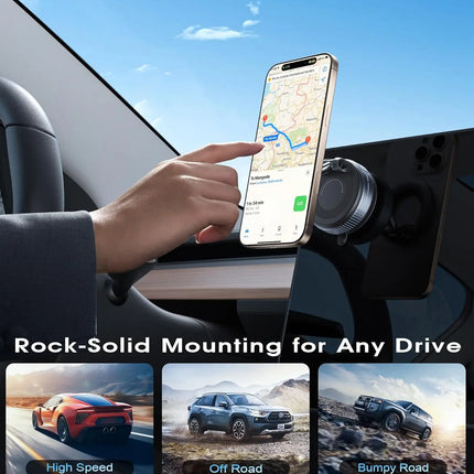 Folding Strong Magnet Magnetic Phone Holder 360° Rotation Desk Car Vacuum Suction Windshield Dashboard Mobile Holder