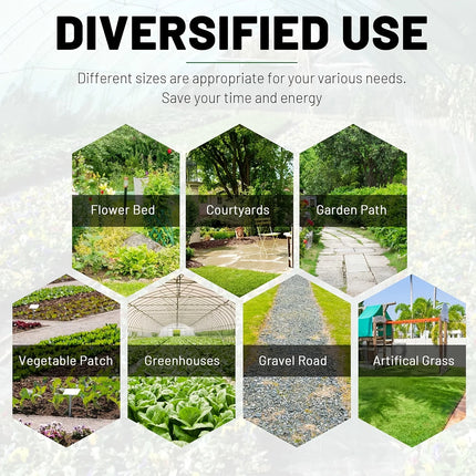 Collage of outdoor applications including driveways and artificial grass