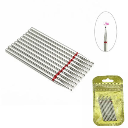 10pcs Nail Milling Cutter Set Diamond Stone Electric Manicure Drills Nail Drill Cuticle Clean Bits Burr Accessories Nail Art