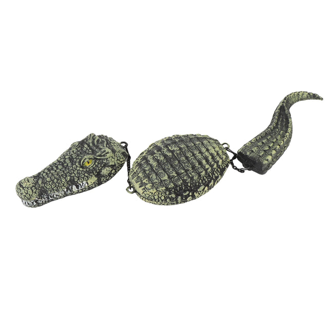 Plastic Artificial Alligator Decoy 3 Segment Simulated Floating Crocodile Sculpture for Garden Pool Pond - product image 6