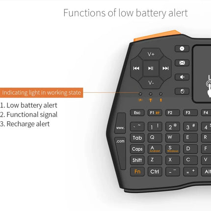 2.4G Tricolor Backlight Wireless Mouse Remote Control Multifunction Mouse and Keyboard Mini Touch Wireless