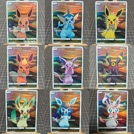 Diy Self-control Ptcg Pokemon 30th Charizard Eevee Gyarados Vincent Van Gogh Pikachu Fan Art Trading Anime Collection Cards Toy