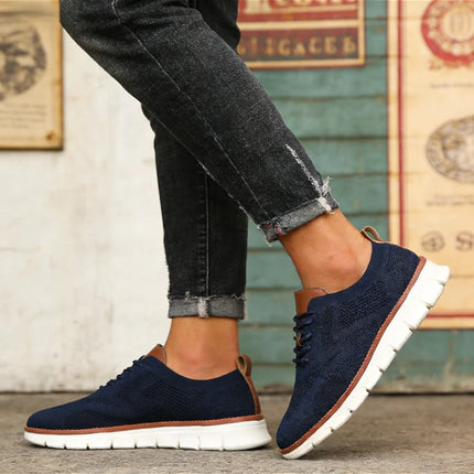 Outdoor Men Causal Sneakers Lightweight Breathable Mesh Soft Sold Walking Shoes Comfortable Shock-absorbing Trendy Shoes for Men