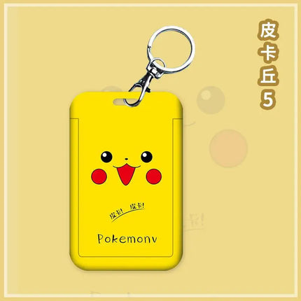 Pokemon Anime Pikachu Card Holder Kawaii ID Card Bank Card Subway Bus Card Cartoon Student ID Boy Girl Work Badge Card Holder