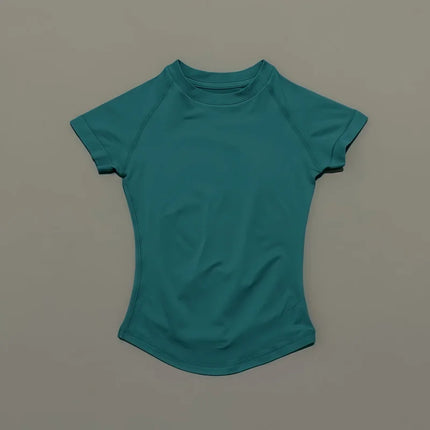 HISTELLO Impact Short Sleeve Yoga Tops Seamless Women Slim Fit High Stretch Gym Fitness Running Workout Sports T Shirt