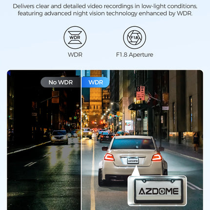 AZDOME Dash Cam GS63H 4K Built-In GPS Wi-Fi Dash Car Camera with Starvis 2.4" Screen WDR Night Vision Car DVR Parking Monito
