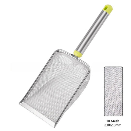 Stainless Steel Fine Mesh Cat Litter Scoop Easy To Clean Non-Stick Shovel For Reptiles Sand Efficient Durable Litter Scoop