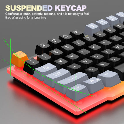 • Keyboard And Mouse With Colorful Light: The Raiku T26 Keyboard And Mouse Set Comes With A Variety Of Colorful - product ima