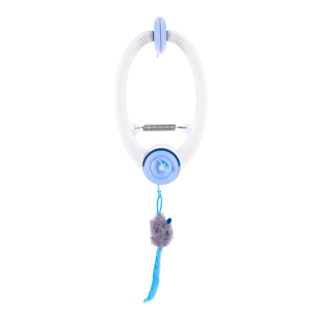 Door Hanging Auto-Rebound Cat Toy Retractable Kitten Teaser with 3 Catnip Mice Interactive Pet Play Toy - product image 7