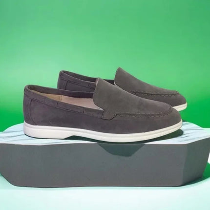 Luxury Mens Suede Leather Loafers 2026 Classic Brand Breathable Slip-On Casual Driving Shoes Moccasins for Men