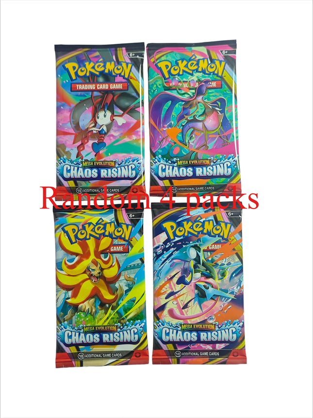 Pokemon Karten Mega Entwicklung Aufgestiegene Helden Englische Version Karten pro Packung Seltene Sammelkarten für Sammler Geschenk 4 Packs