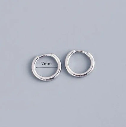2PCS Tiny Stainless Steel Huggie Small Hoop Earrings For Women Round Circle Punk Unisex Rock Earring Cartilage Piercing Jewelry