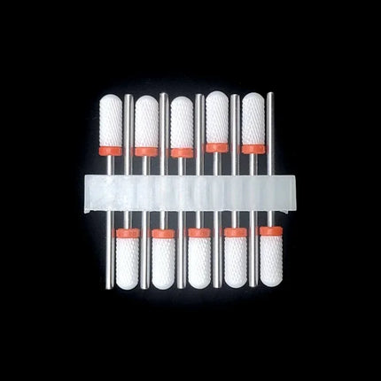 10 Ceramic Drill Bits, Milling Cutters, Rotating Nail Polish Grinding Machine Accessories, Overflow Removal Tool Accessories