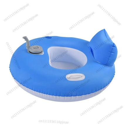 New Inflatable Electric Floating Lounger with Built-in Motor, Foldable Backrest Pool Float for Adults