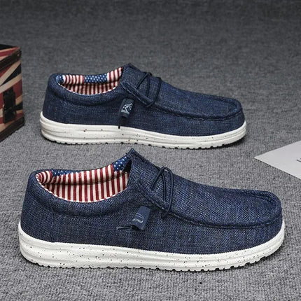 Fashion Mens Mesh Loafers Autumn Vulcanized Shoes Breathable Lightweight Hiking Outdoor Sports Shoes
